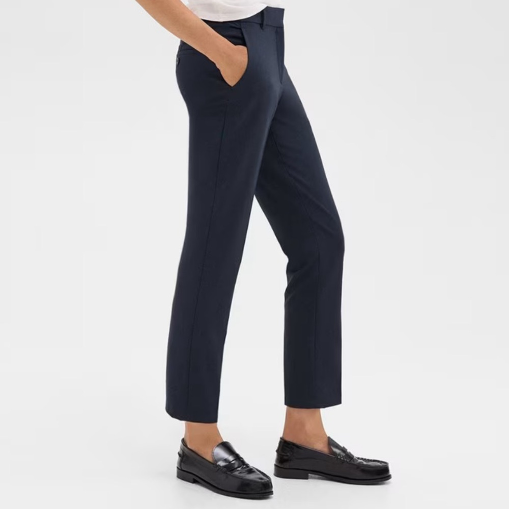 THEORY Treeca Pant in Good Wool in Nocture Navy  Size 2 PERFECT CONDITION
